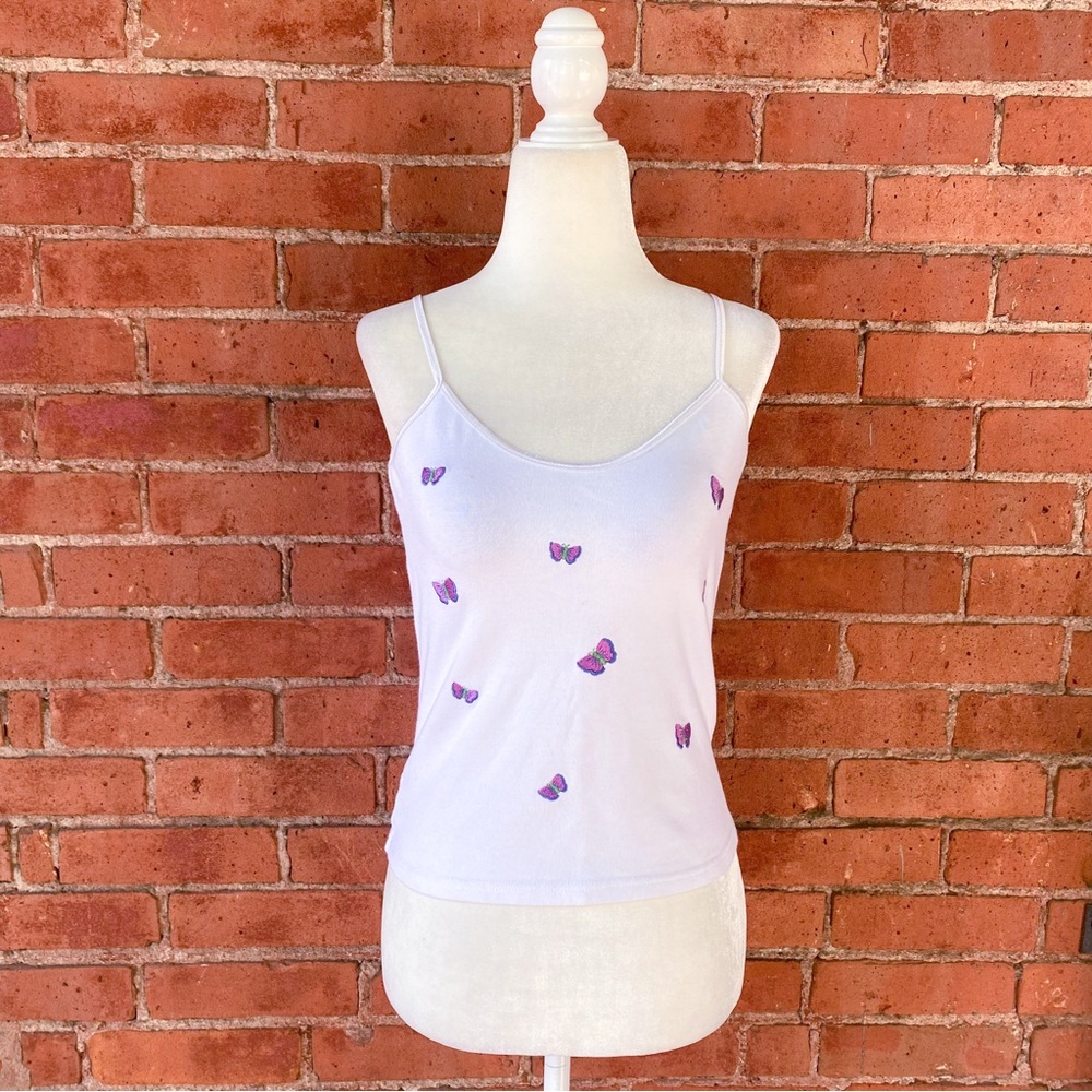 embroidered butterfly cami